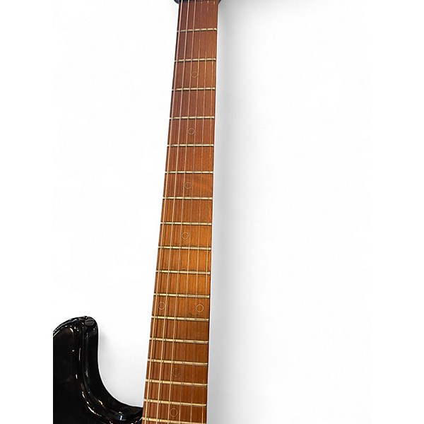 Used Schecter Guitar Research NICK JOHNSTON DIAMOND SERIES Black and White Solid Body Electric Guitar