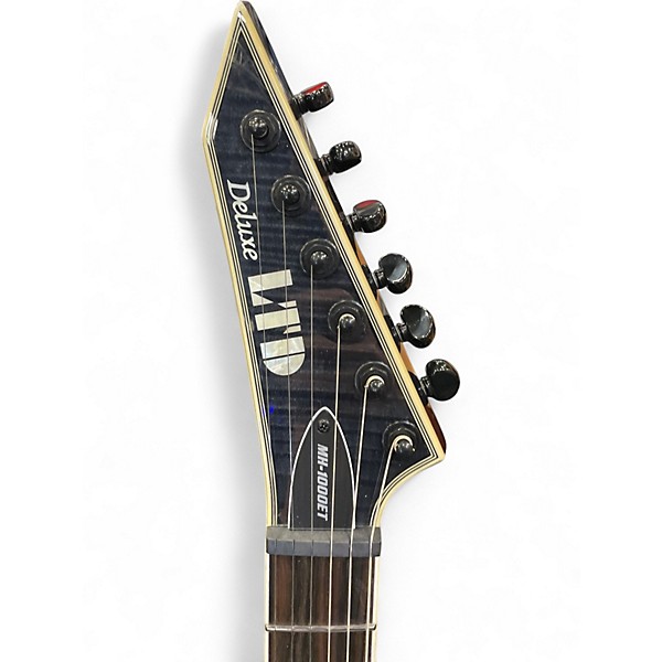 Used ESP LTD MH1000 Deluxe Trans Black Electric Guitar
