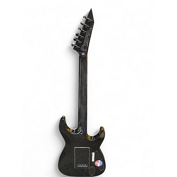 Used ESP LTD MH1000 Deluxe Trans Black Electric Guitar