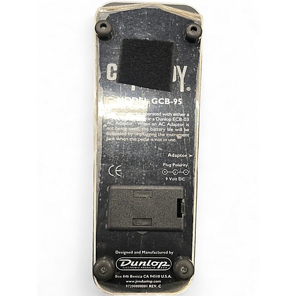 Used Dunlop GCB95 Original Crybaby Wah Effect Pedal