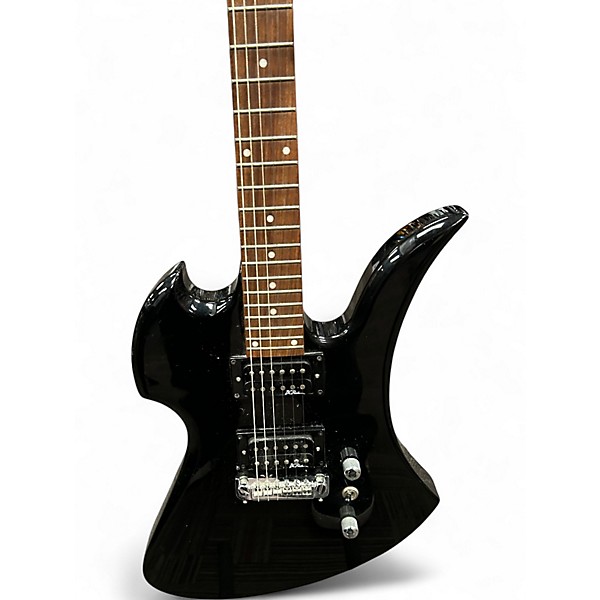 Used B.C. Rich Bronze Series Mockingbird Black Solid Body Electric Guitar