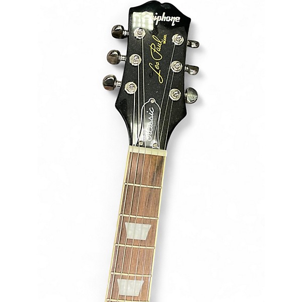 Used Epiphone Les Paul Classic Ebony Solid Body Electric Guitar