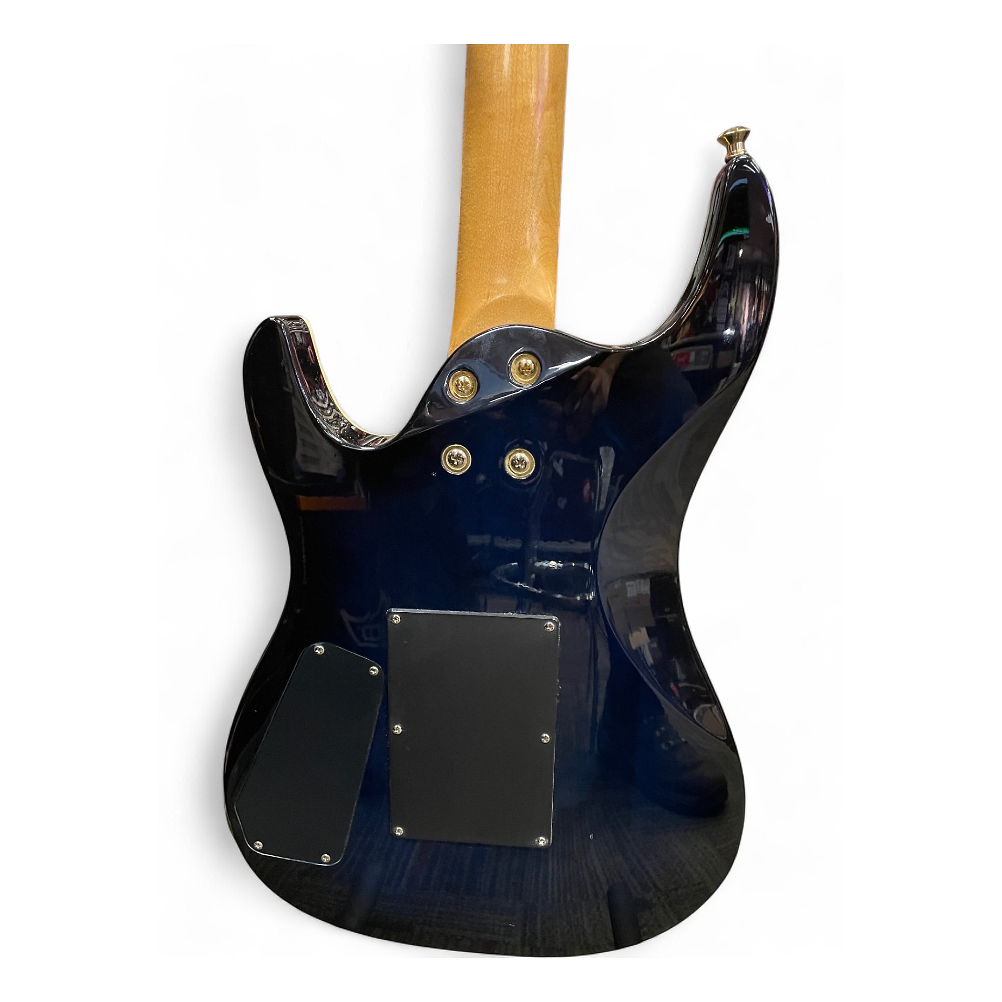 Used Aria PRO II MAGNA Trans Blue Solid Body Electric Guitar Trans