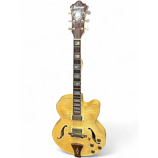 Used 2005 Ibanez AF Natural Hollow Body Electric Guitar