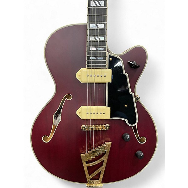Used D'Angelico Deluxe 59 Red Solid Body Electric Guitar
