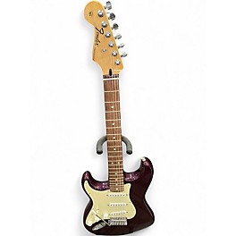 Used Fender Standard Stratocaster Left Handed Midnight Wine Electric Guitar
