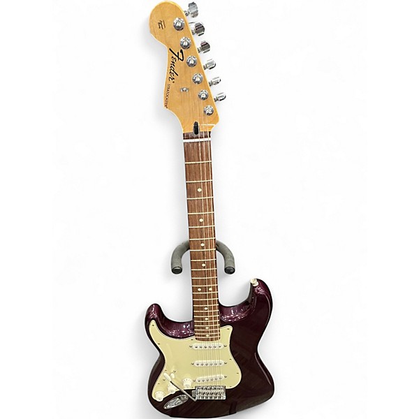 Used Fender Standard Stratocaster Left Handed Midnight Wine Electric Guitar