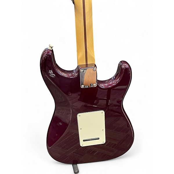 Used Fender Standard Stratocaster Left Handed Midnight Wine Electric Guitar