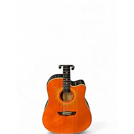 Used Esteban Double Cut Acoustic Coral Sun Acoustic Electric Guitar