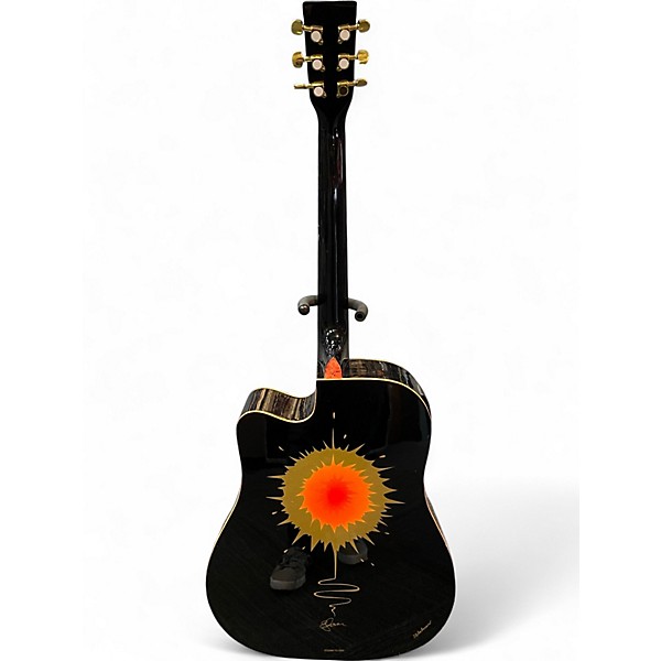 Used Esteban Double Cut Acoustic Coral Sun Acoustic Electric Guitar