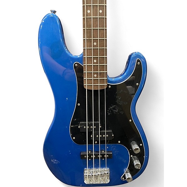 Used Fender  SQUIER P BASS  Blue Electric Bass Guitar