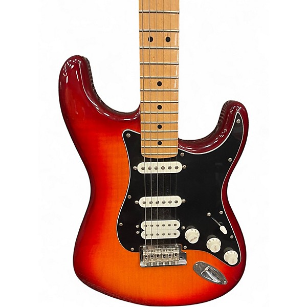 Used Fender Player Stratocaster HSS Plus Top Aged Cherry Burst Solid Body Electric Guitar