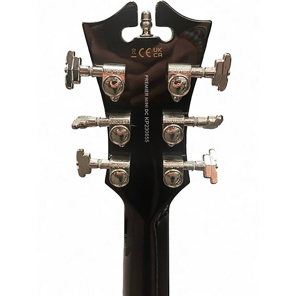 Used D'Angelico DAPMDCBLF2NS MINI DC Black Hollow Body Electric Guitar