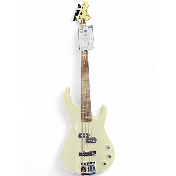 Used Aria MAGNA PRO 2 White Electric Bass Guitar