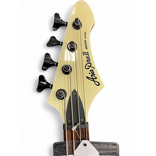 Used Aria MAGNA PRO 2 White Electric Bass Guitar