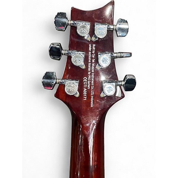 Used PRS SE Custom 24 BLACK AND GOLD BURST Solid Body Electric Guitar