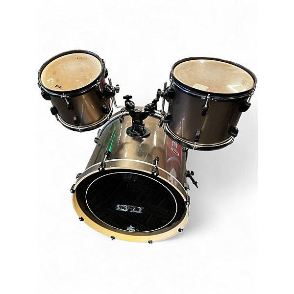 Used PDP by DW 3 Piece mainstage Black and Silver Drum Kit