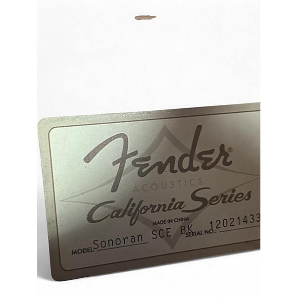 Used Fender Sonoran SCE Black Acoustic Electric Guitar