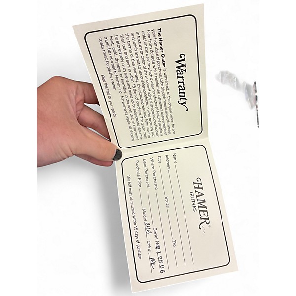 Vintage 1987 Hamer Chapparal Salmon Electric Bass Guitar