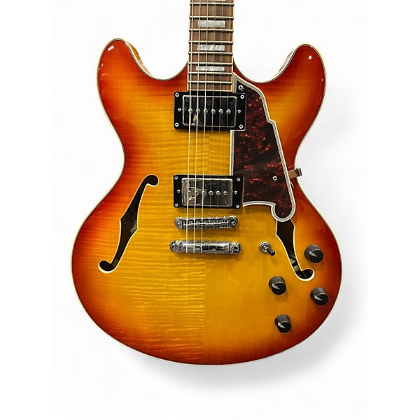 Used D'Angelico EX-DC/SP 2 Tone Sunburst Hollow Body Electric Guitar