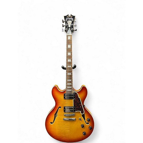 Used D'Angelico EX-DC/SP 2 Tone Sunburst Hollow Body Electric Guitar