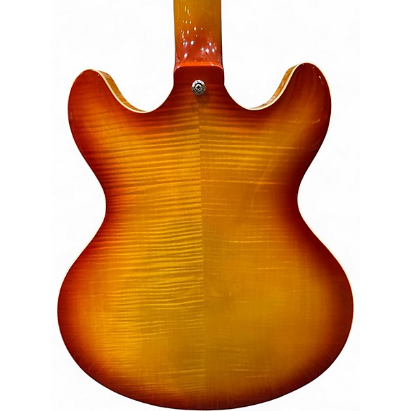 Used D'Angelico EX-DC/SP 2 Tone Sunburst Hollow Body Electric Guitar