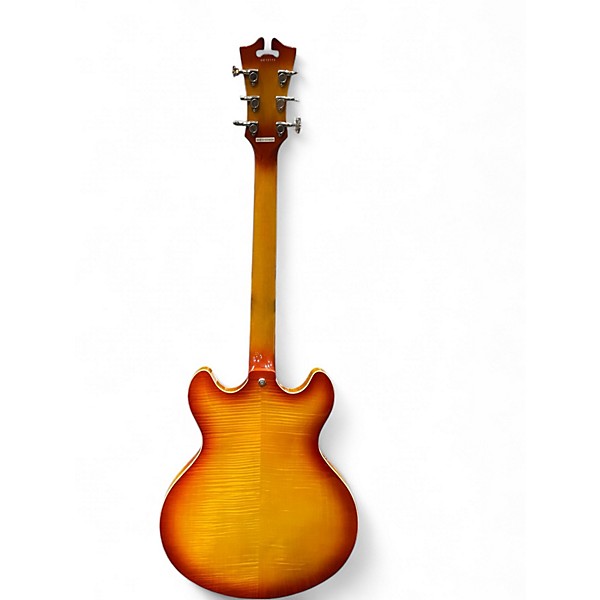 Used D'Angelico EX-DC/SP 2 Tone Sunburst Hollow Body Electric Guitar