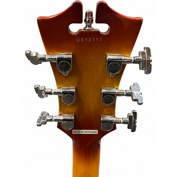 Used D'Angelico EX-DC/SP 2 Tone Sunburst Hollow Body Electric Guitar