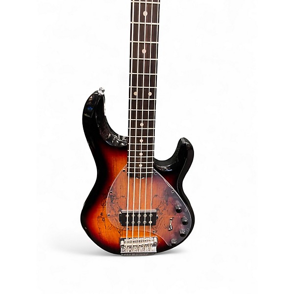 Used Sterling by Music Man Sting Ray 5 3 Color Sunburst Spalted Maple Electric Bass Guitar