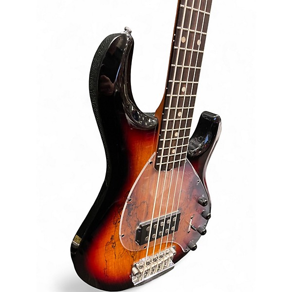 Used Sterling by Music Man Sting Ray 5 3 Color Sunburst Spalted Maple Electric Bass Guitar