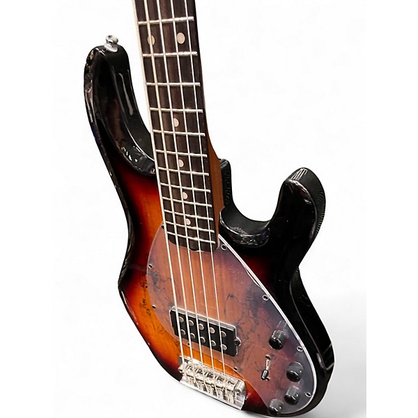 Used Sterling by Music Man Sting Ray 5 3 Color Sunburst Spalted Maple Electric Bass Guitar