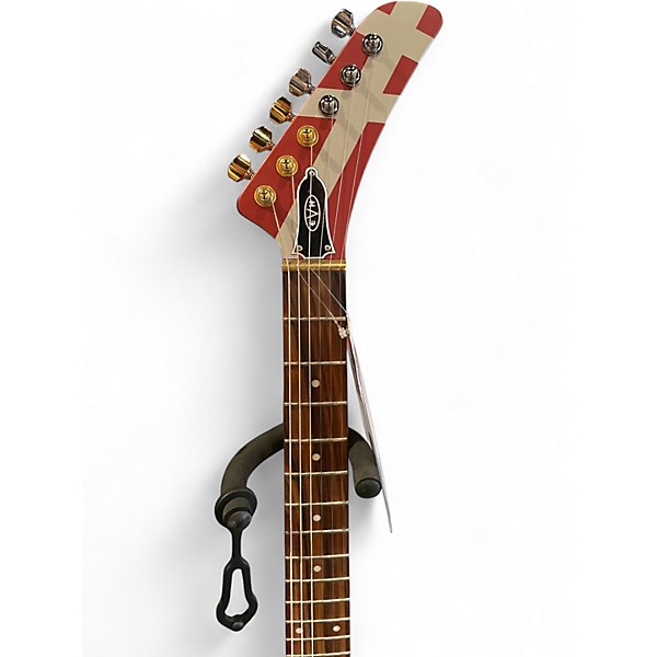 Used EVH Striped Series Shark Red Solid Body Electric Guitar