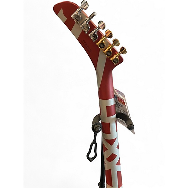 Used EVH Striped Series Shark Red Solid Body Electric Guitar