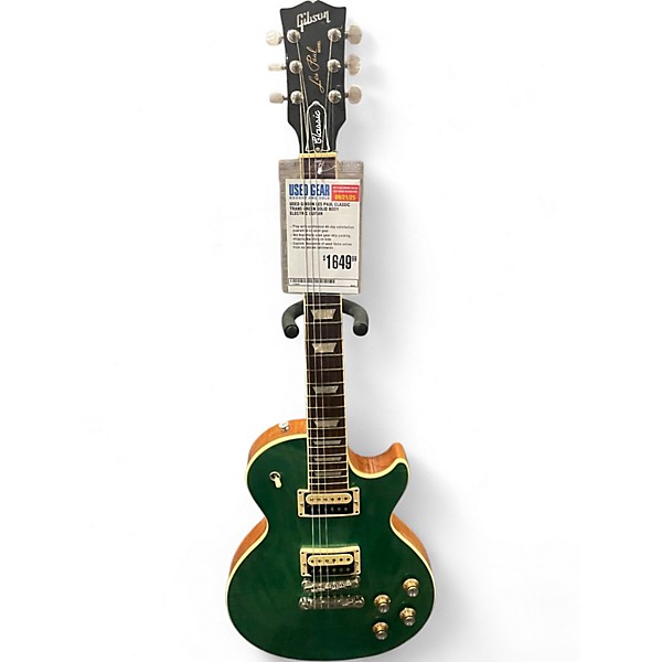 Used Gibson Les Paul Classic Trans Green Solid Body Electric Guitar