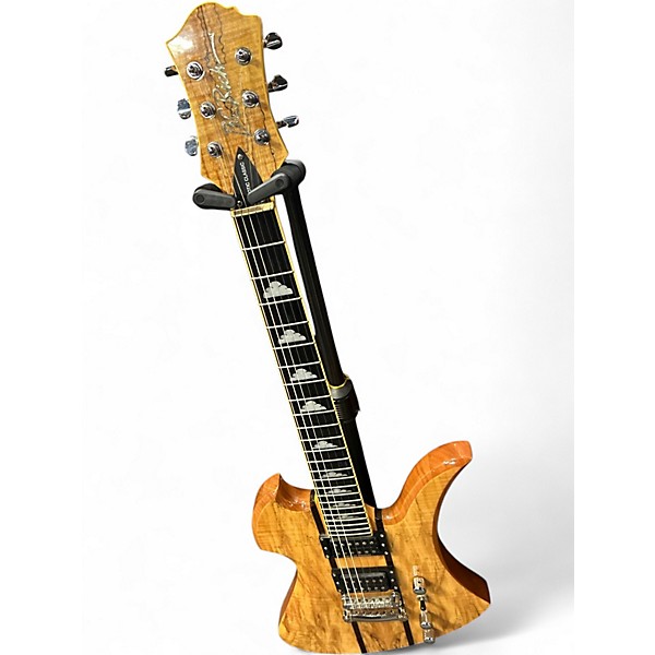 Used B.C. Rich Mockingbird Exotic Classic Neck Thru NATURAL Solid Body Electric Guitar