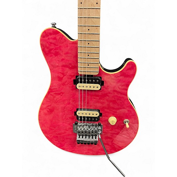 Used 2020s Sterling by Music Man AX40 Translucent Pink Solid Body Electric Guitar