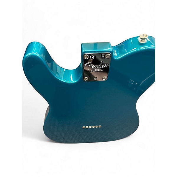 Used Fender AMERICAN showcase QMT TELECASTER Metallic Aqua Marine Solid Body Electric Guitar
