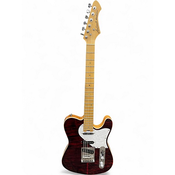 Used Aria 615 MK2 QUILTED MAPLE RED Solid Body Electric Guitar