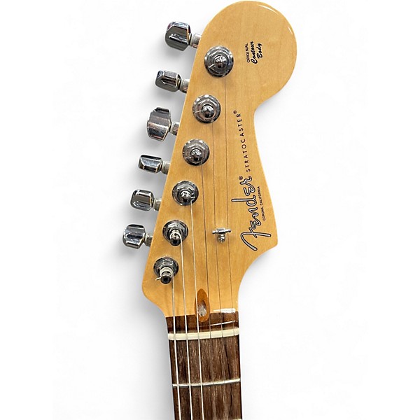 Used Fender American Professional Stratocaster with Rosewood Neck Black and White Solid Body Electric Guitar