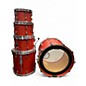 Used British Drum Co. 5 Piece Legend Series Scarlett Birdseye Maple Veneer Drum Kit