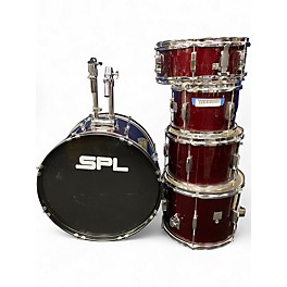 Used SPL 5 Piece KICKER Dark Red Drum Kit