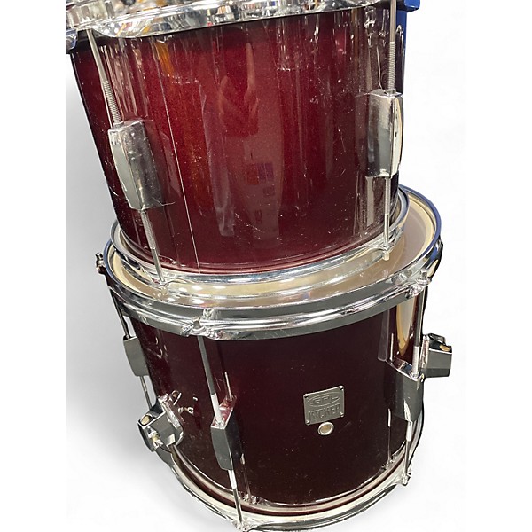 Used SPL 5 Piece KICKER Dark Red Drum Kit