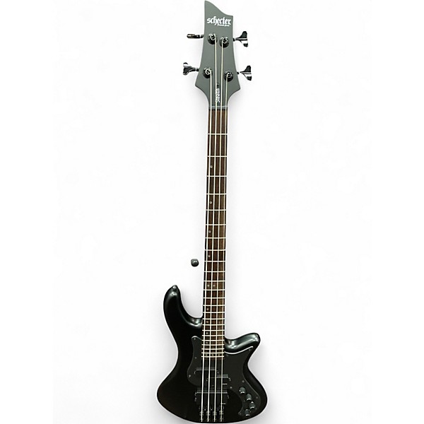 Used Schecter Guitar Research STILETTO STEALTH Satin Black Electric Bass Guitar