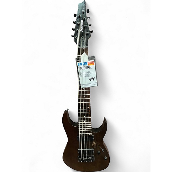 Used Ibanez RGA8BK RGA Series 8 String Worn Brown Solid Body