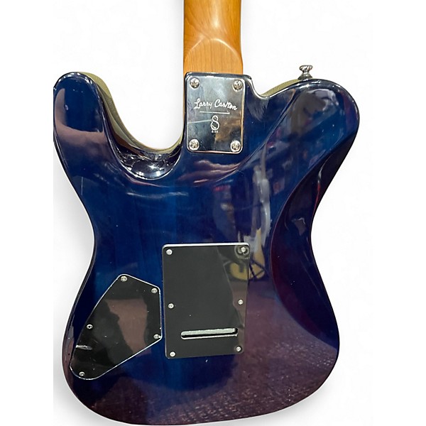 Used Larry Carlton T7FM Trans Blue Solid Body Electric Guitar