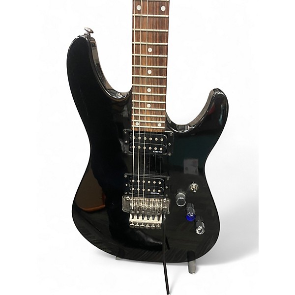 Used Schecter Guitar Research SUNSET DLX DIAMOND SERIES BLACK Solid Body Electric Guitar