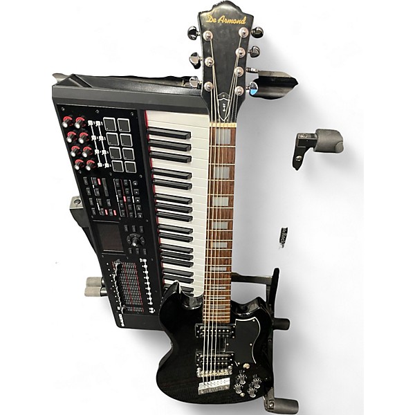 Used DeArmond S67 Black Solid Body Electric Guitar