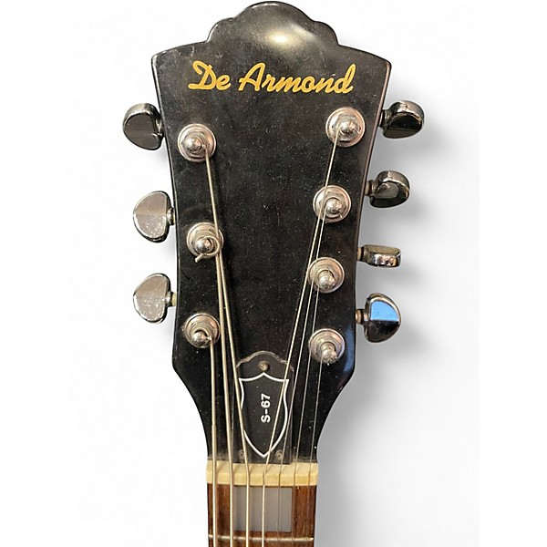 Used DeArmond S67 Black Solid Body Electric Guitar