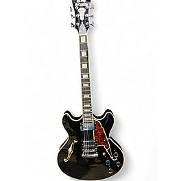 Used D'Angelico Premier Series DC Black Hollow Body Electric Guitar