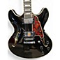 Used D'Angelico Premier Series DC Black Hollow Body Electric Guitar